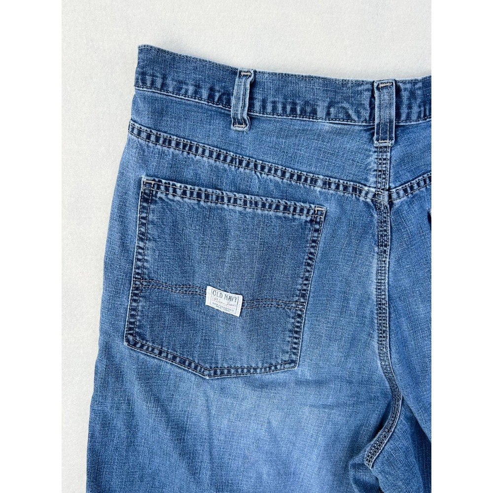 Old Navy Mens Denim Shorts Size 38 Medium Wash Blue 100% Cotton Casual Relaxed - Picture 15 of 16
